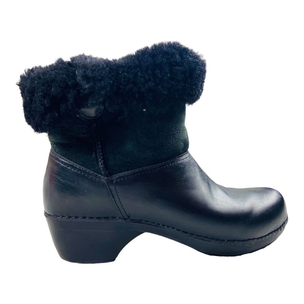 Dansko Stormy Oiled Leather Fur Lined Convertible Boots Black Size EU 40 US 9.5